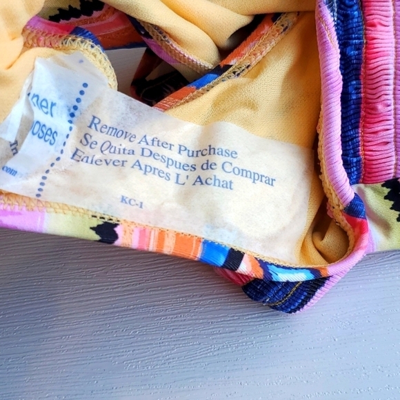 Hobie Girls Colorful Aztec Bandeau Bikini 7 NWT - Picture 8 of 8